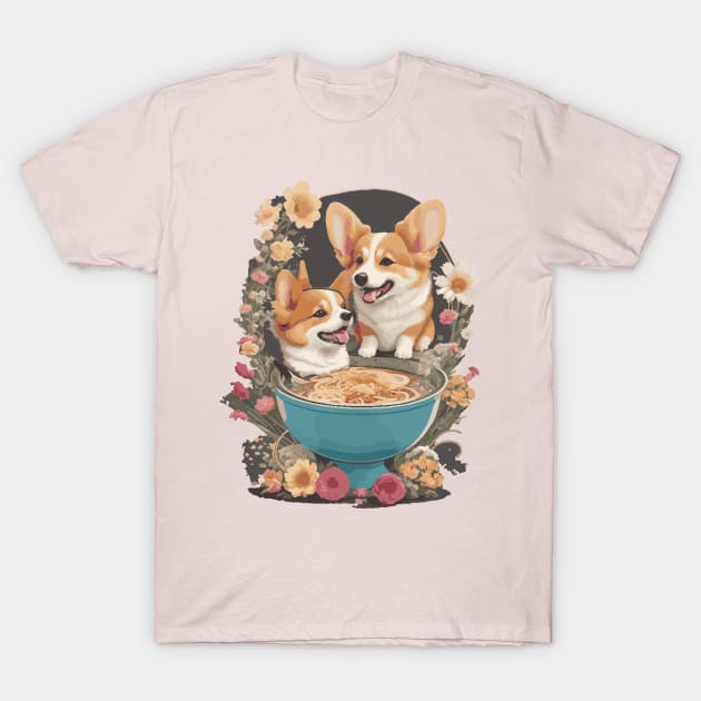 Corgi Dogs Mommy T-Shirt by Sparkling Art